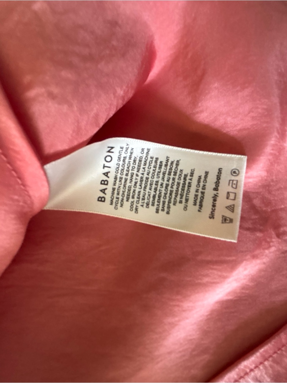 Babaton Salmon Pink Cowl Neck Satin Slip Dress 2XS - Picture 3 of 6